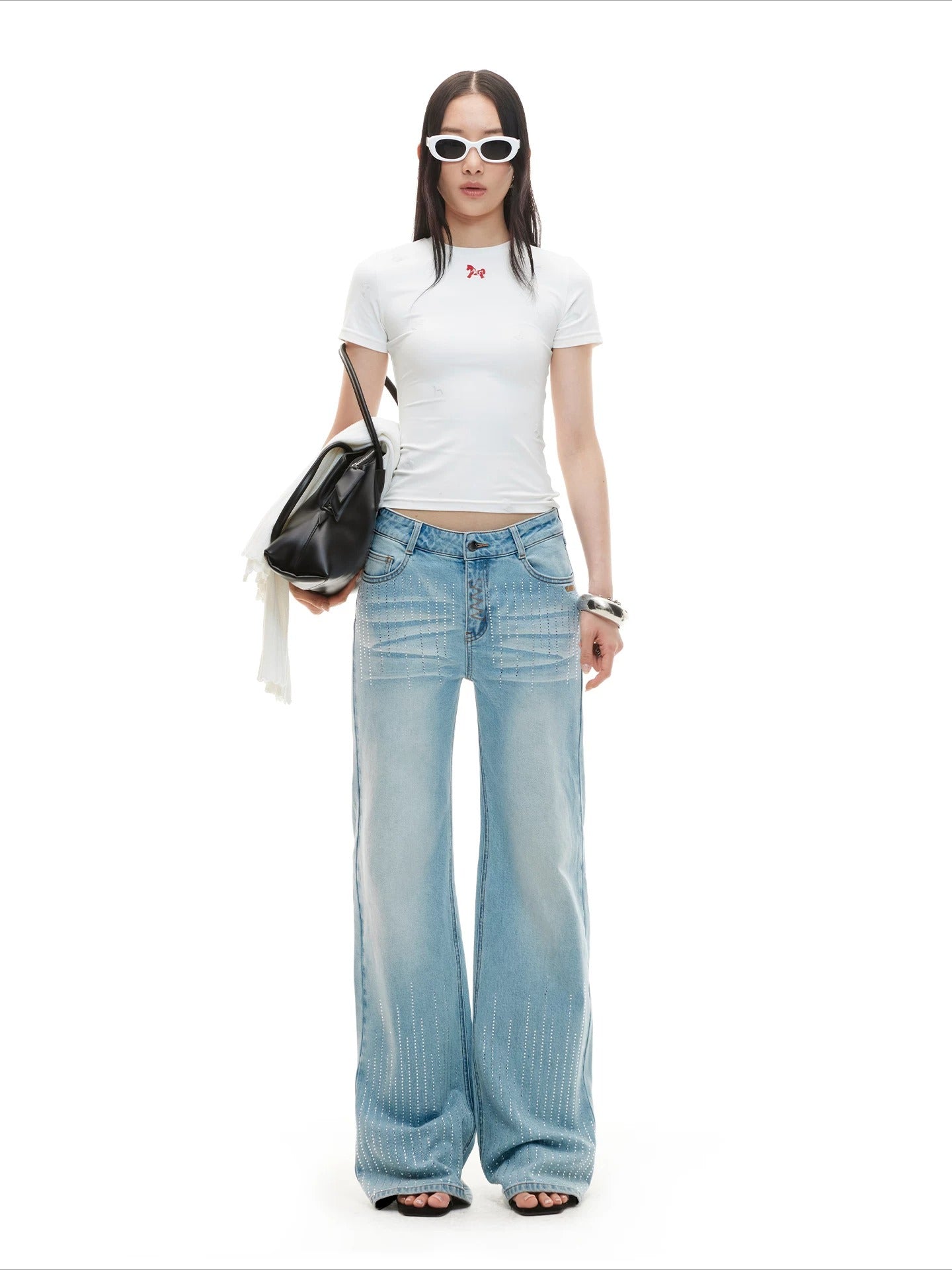 Washed Straight Jeans