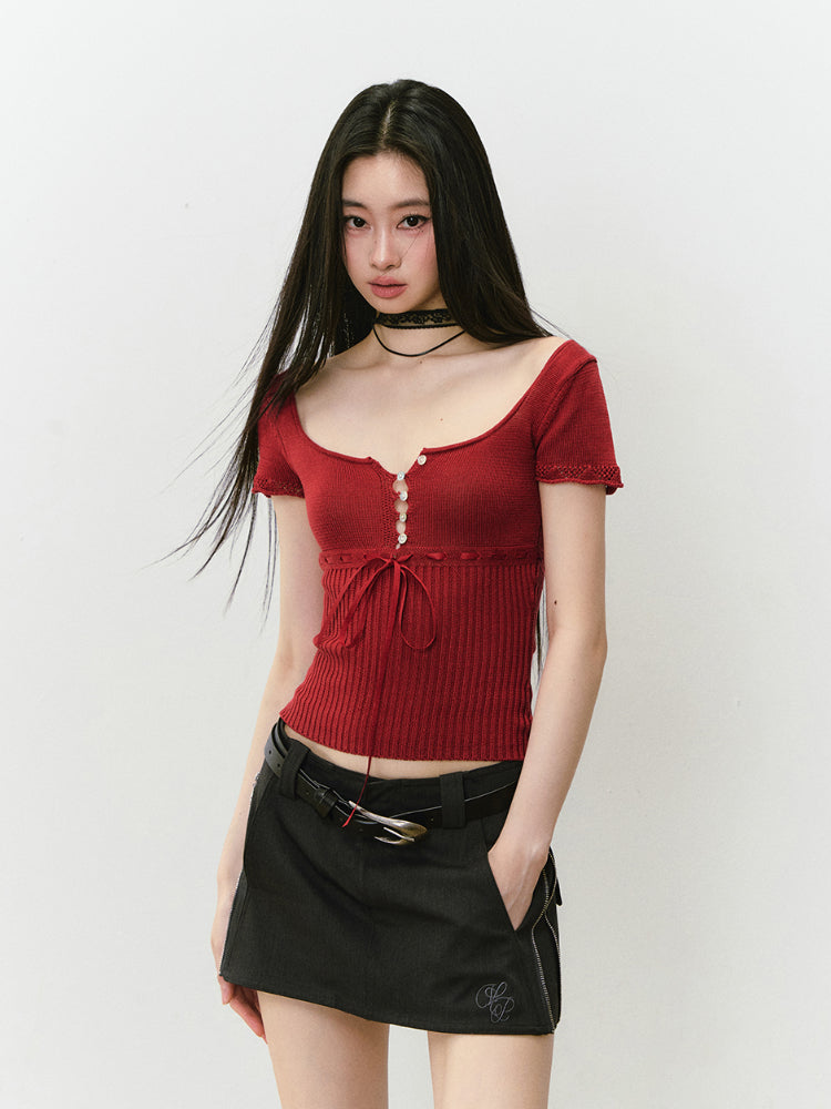 Casual Pencil Skirt with Double - Side Zippers