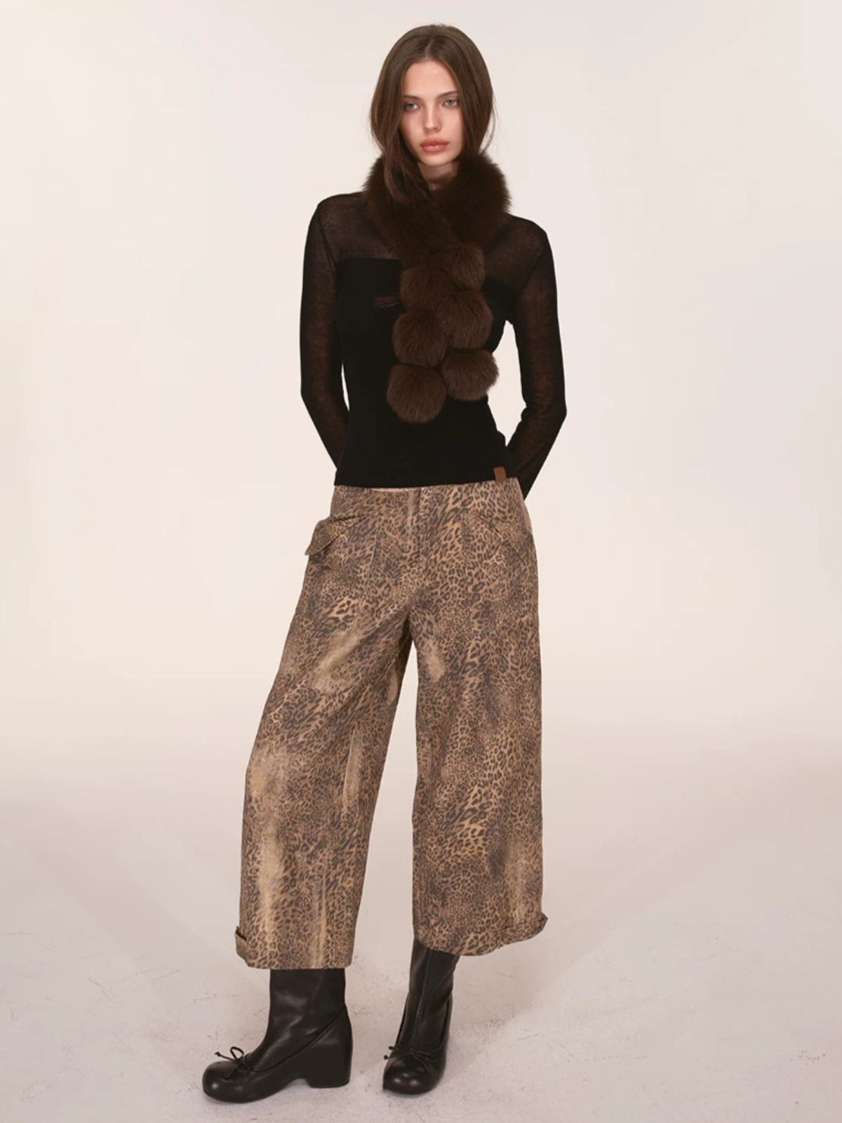 Sheer Mesh Layered Knit Top
