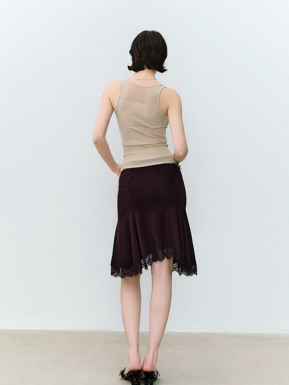 Draped Knit Tank Top