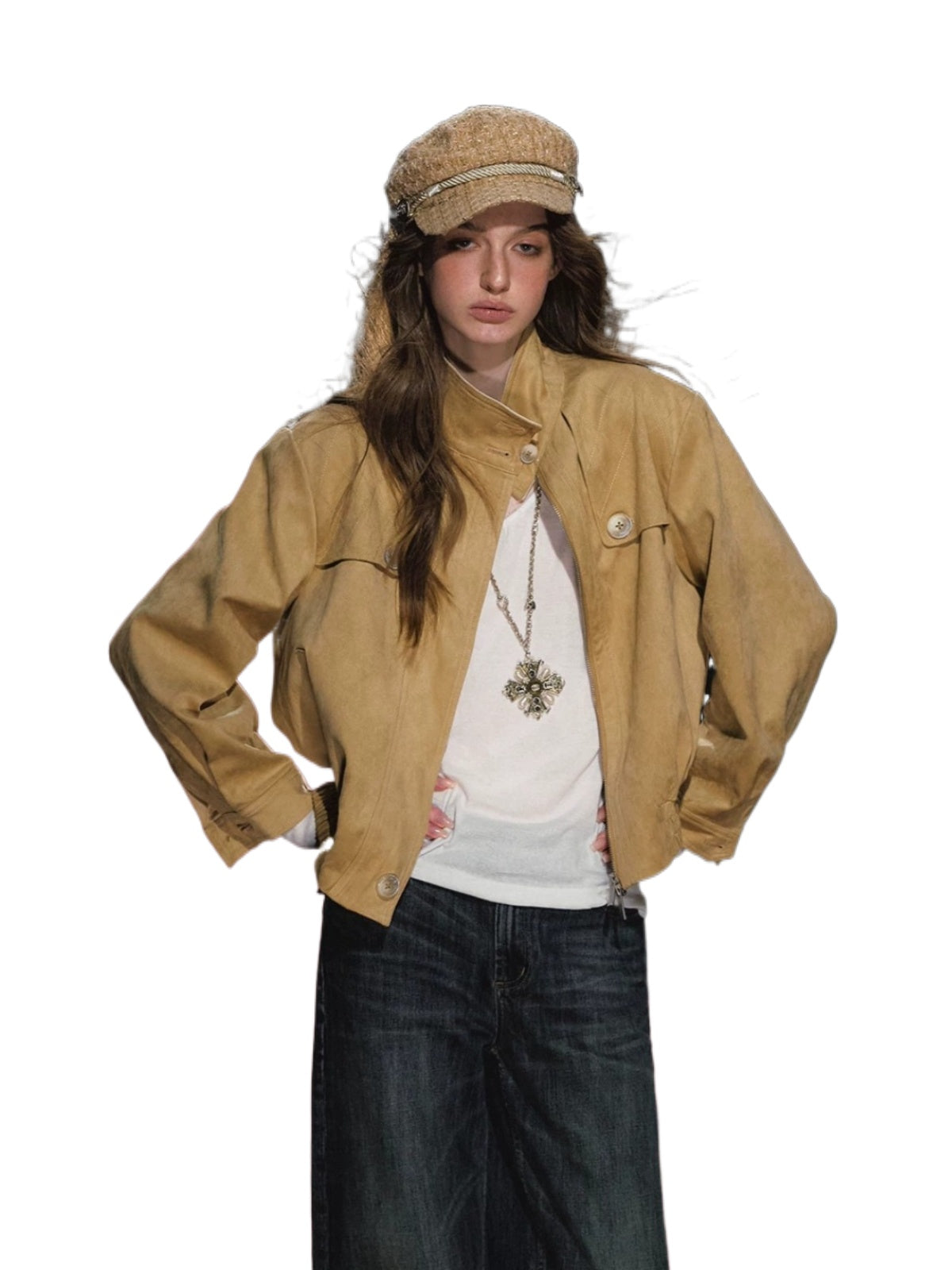 Quilted Suede Jacket