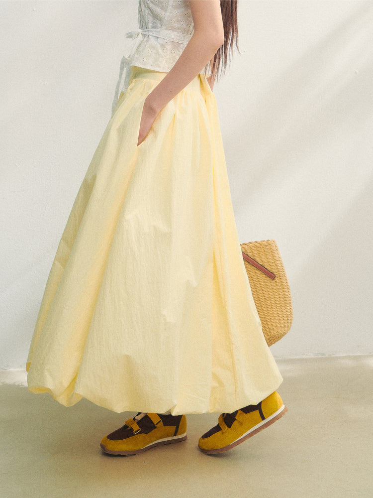 Solid-colored High-waist Simple Bud-shaped Skirt