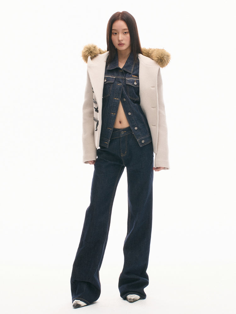 Relaxed-Fit Vintage Denim Jacket