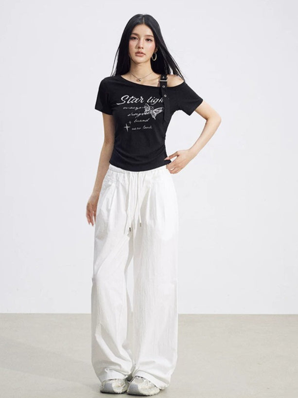 Butterfly Off-Shoulder Tee