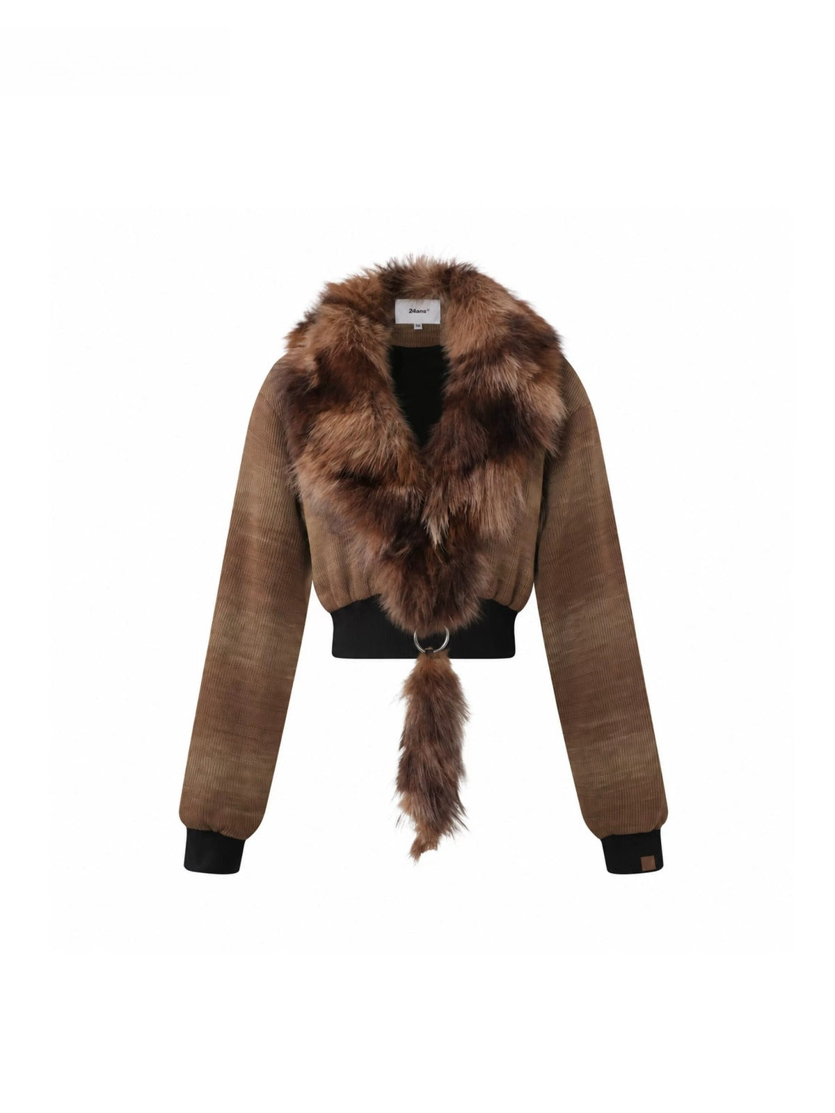 Patchwork Ring Trim Knit Jacket