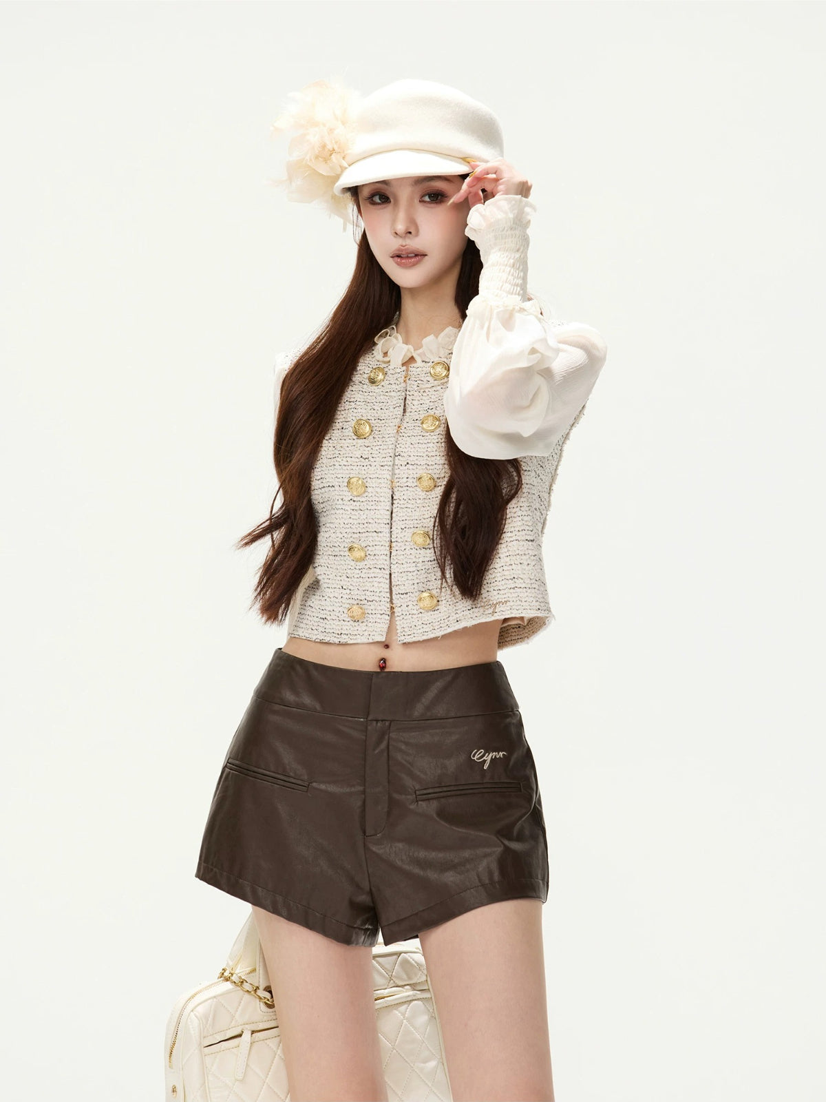 Tweed Puff Sleeve Jacket