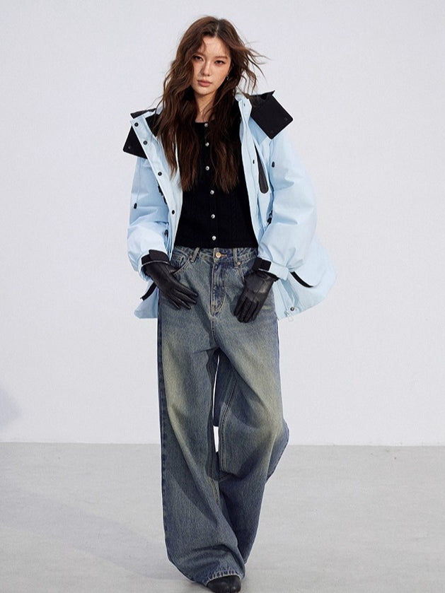 Windproof Hooded Down Jacket