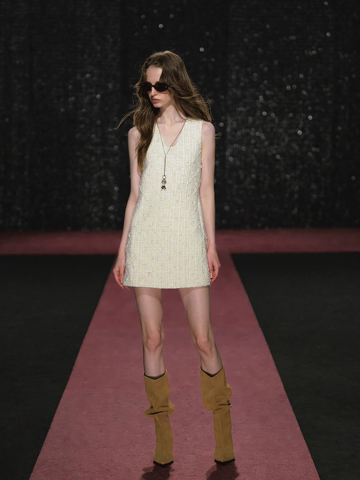 Tweed Cropped Jacket & Dress Set