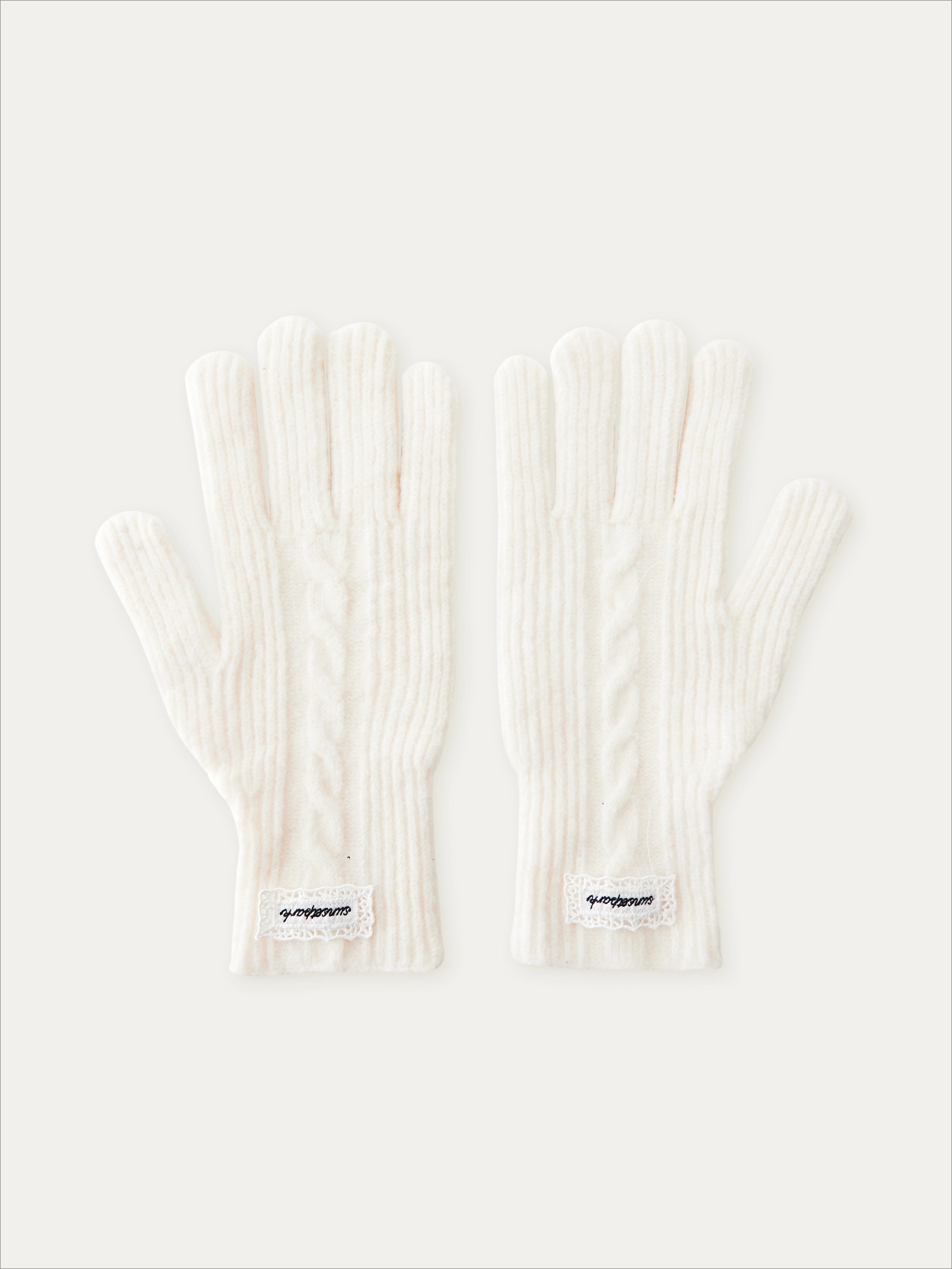 Knit Texture Wool Gloves
