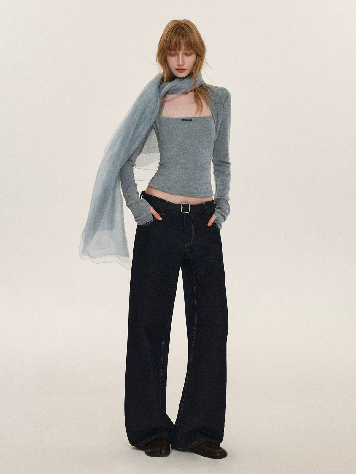 Double Layer Silk Wool Scarf
