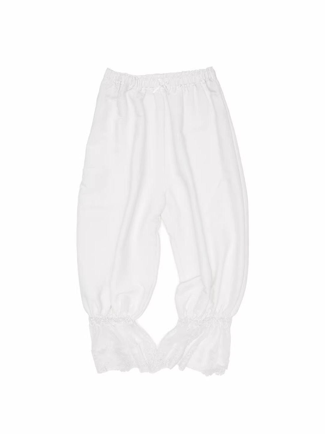 Lace Trim Cropped Pants