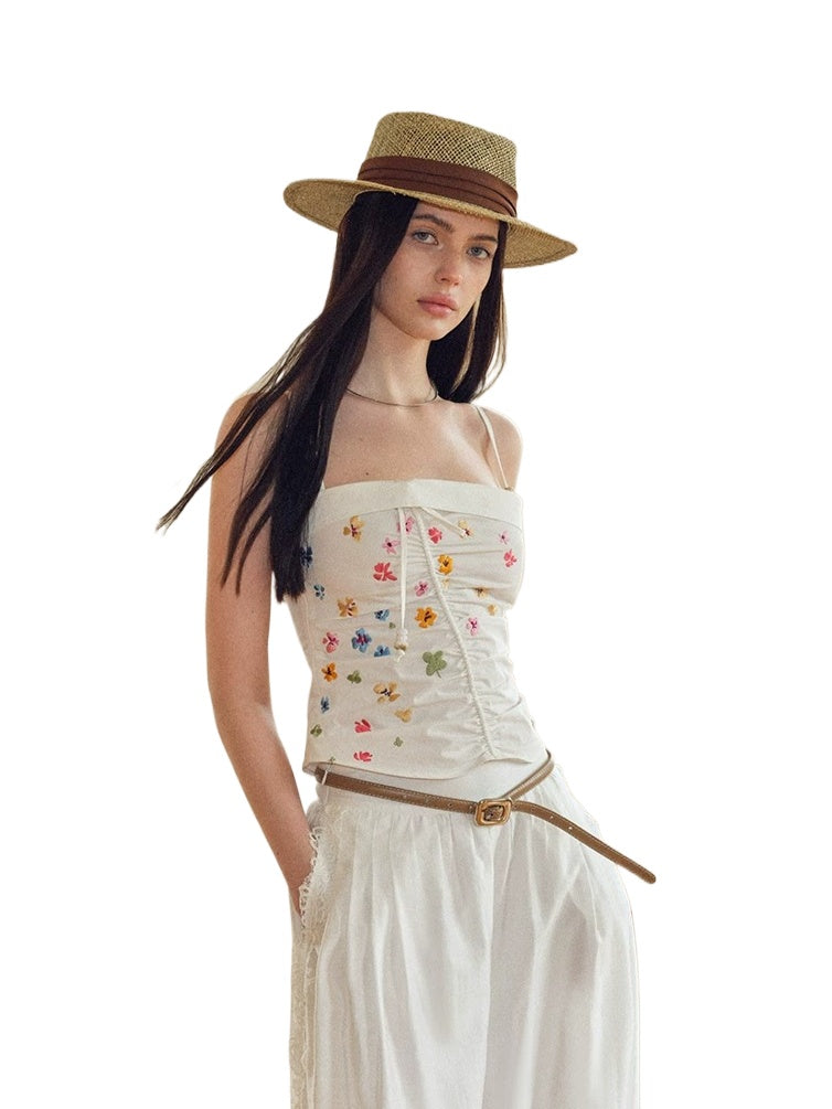 Embroidered Cami Skirt Set