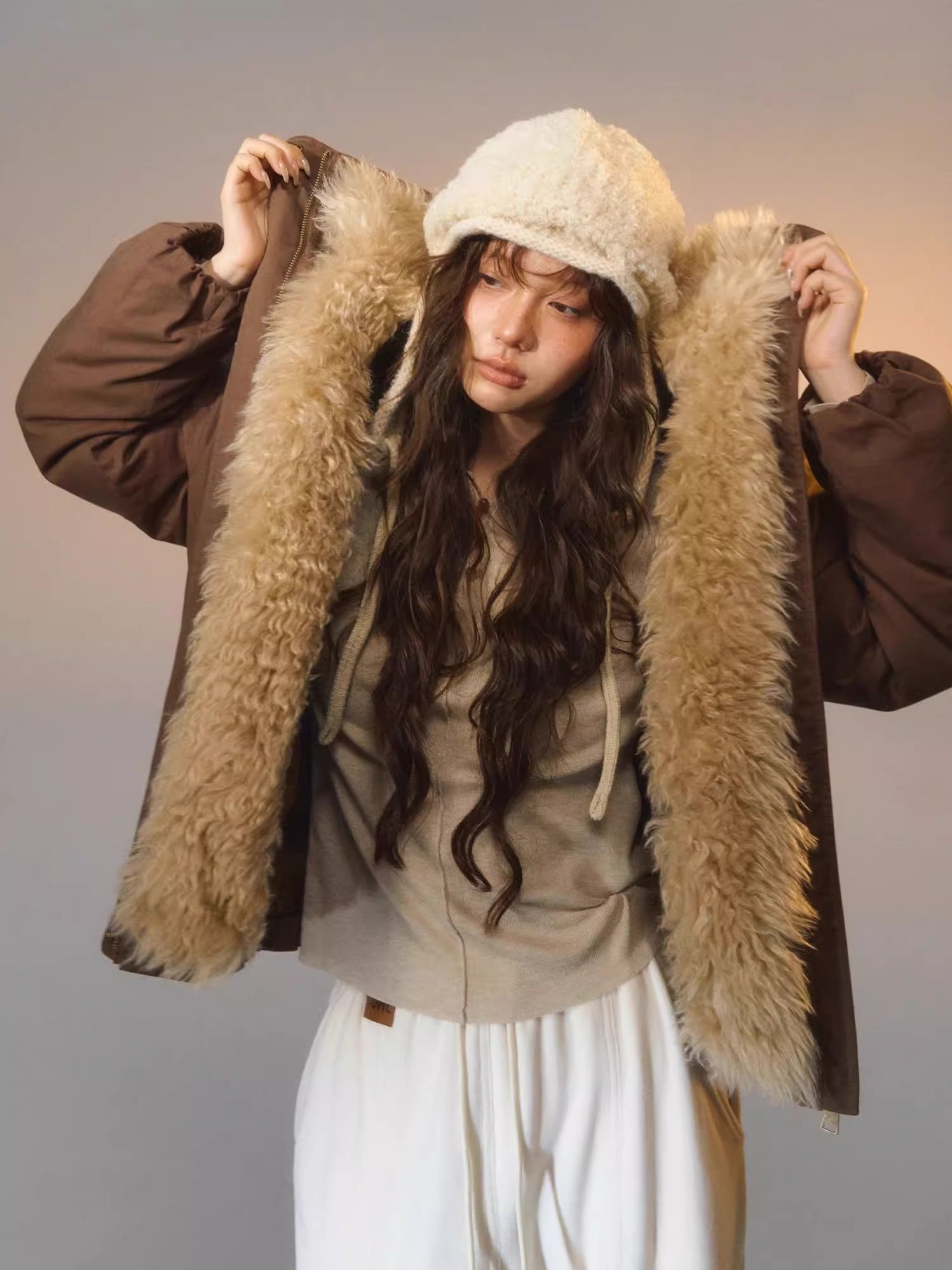 Detachable Fur Down Parka