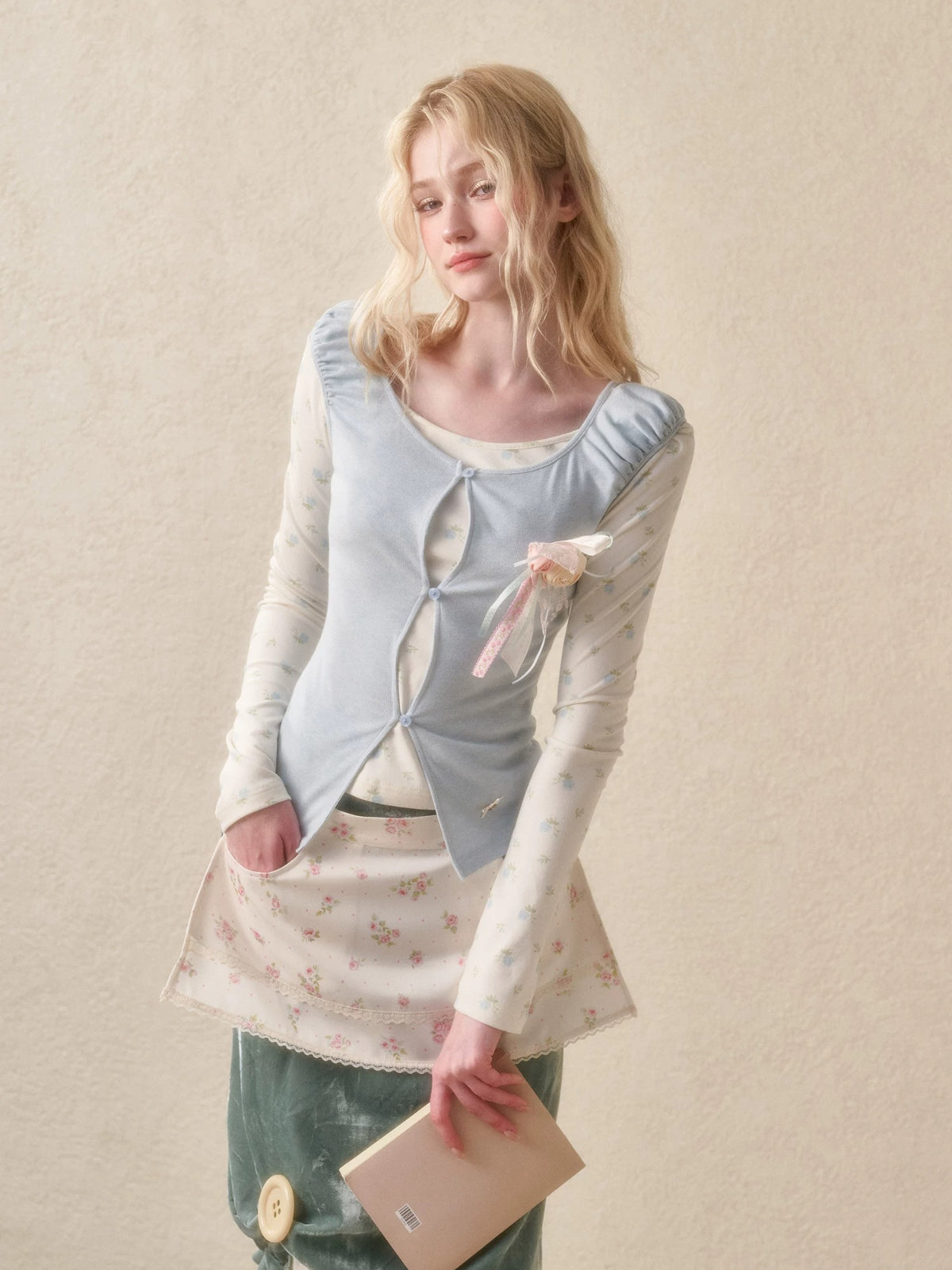 Floral Layered Knit Two Piece Set