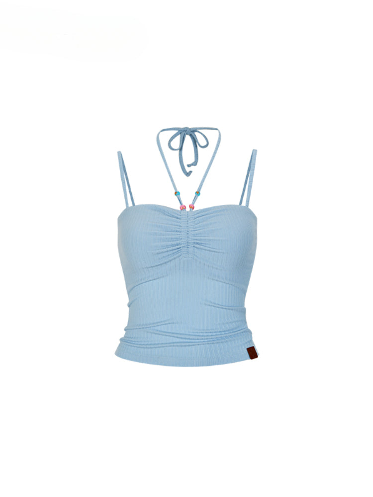 Halter Neck Tank Top & Cardigan Set