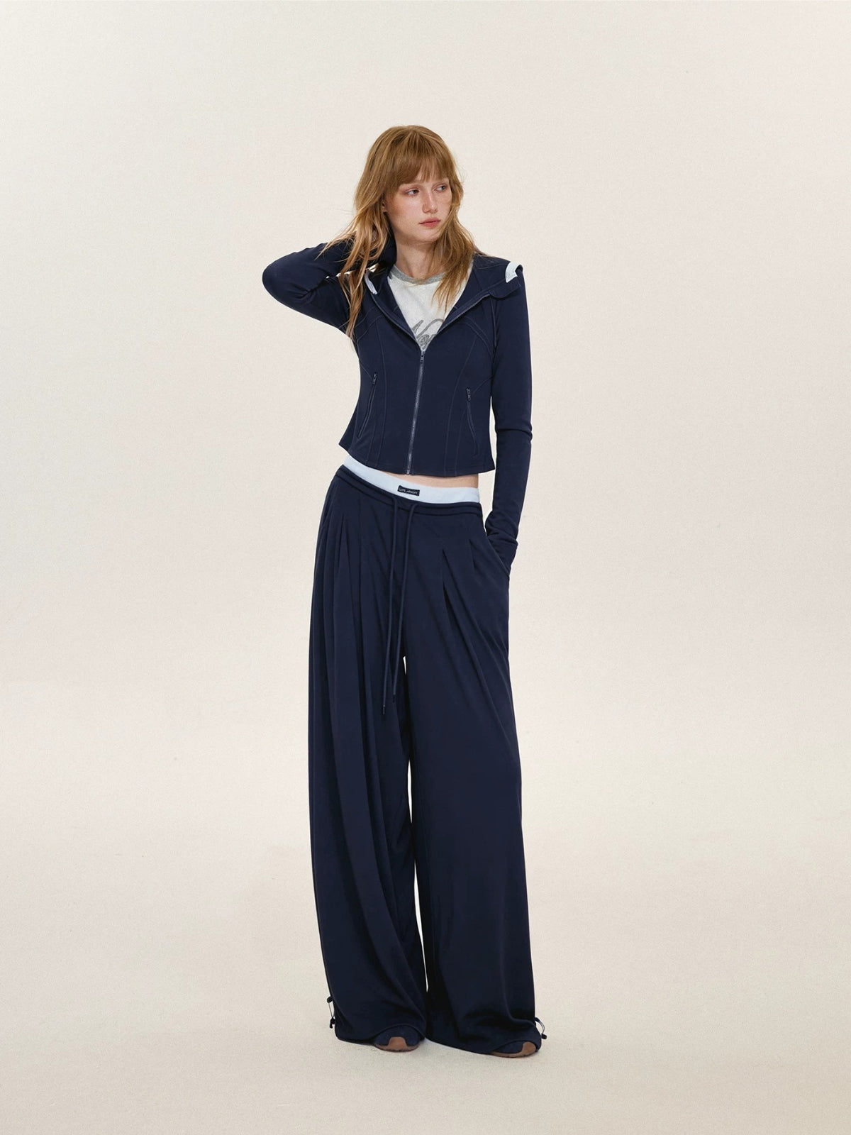 Colorblock Hoodies & Pants Set