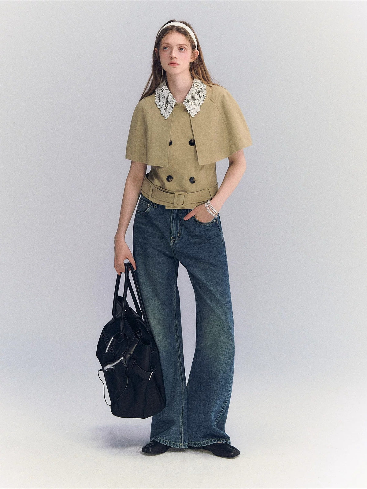Vintage Washed Wide Leg Jeans