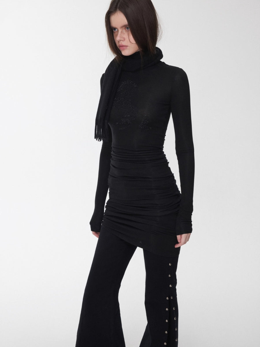Crystal-Embellished Turtleneck