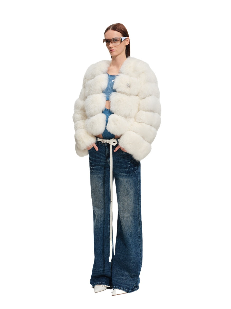 Polar Shearling Fox Fur Jacket