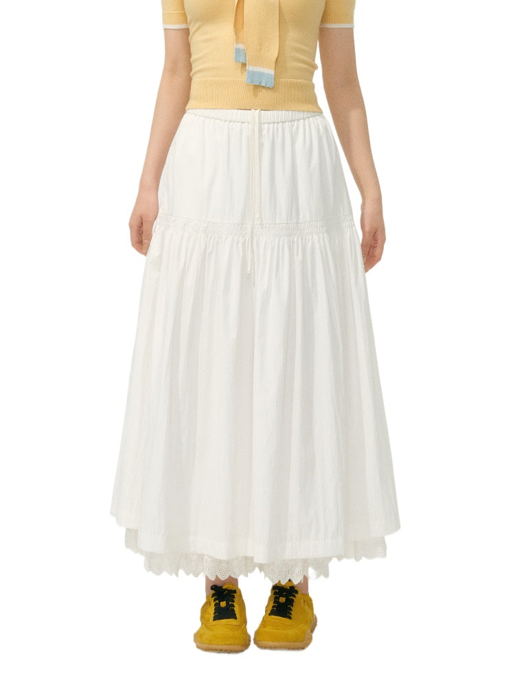 High-Waisted Versatile Double-Layer Skirt