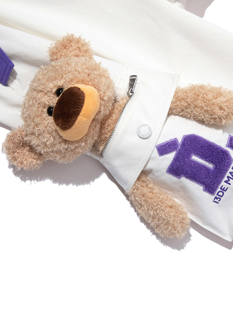 White & Black Bear Cargo Pants