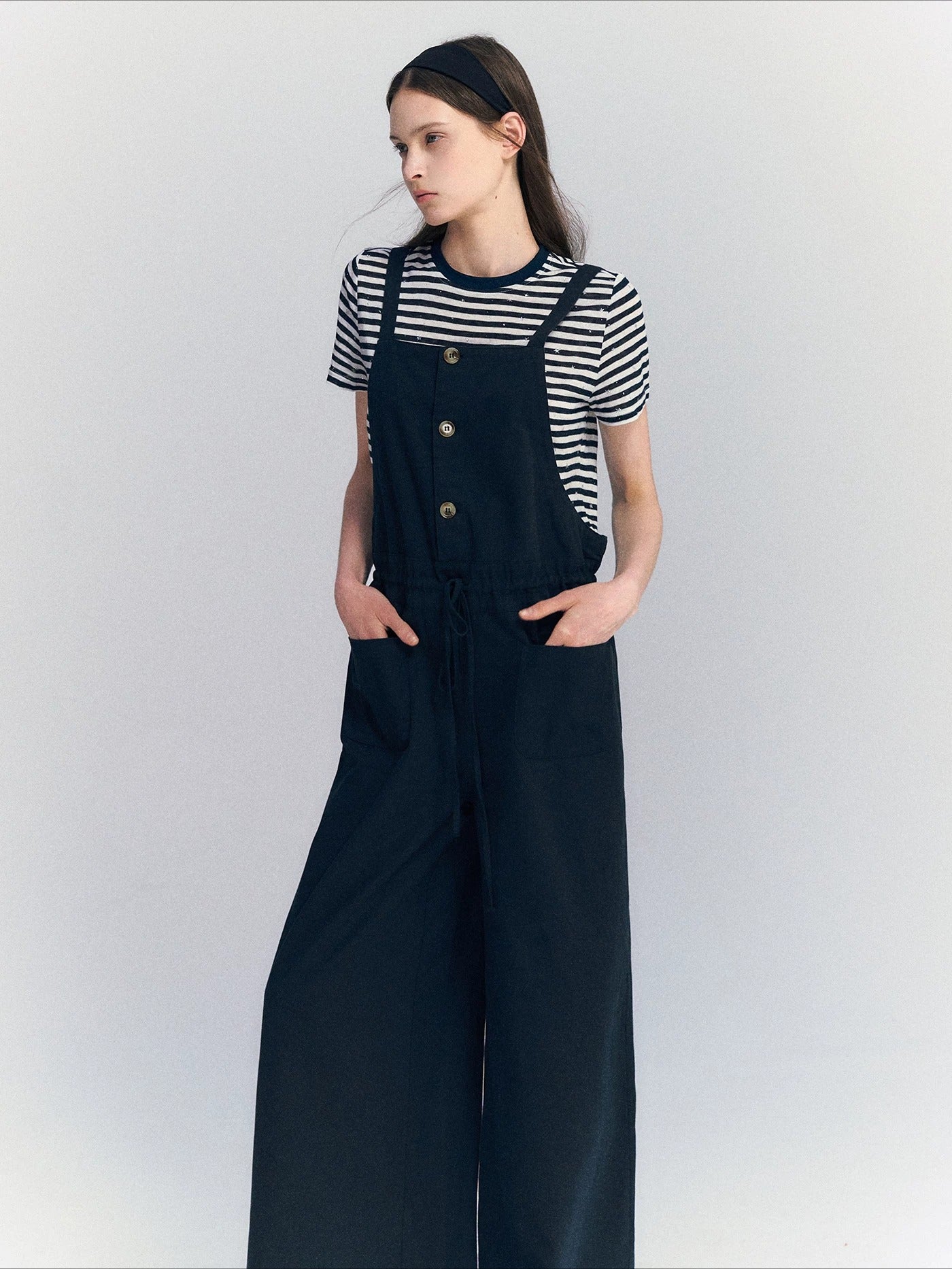 Cotton Drawstring Jumpsuit