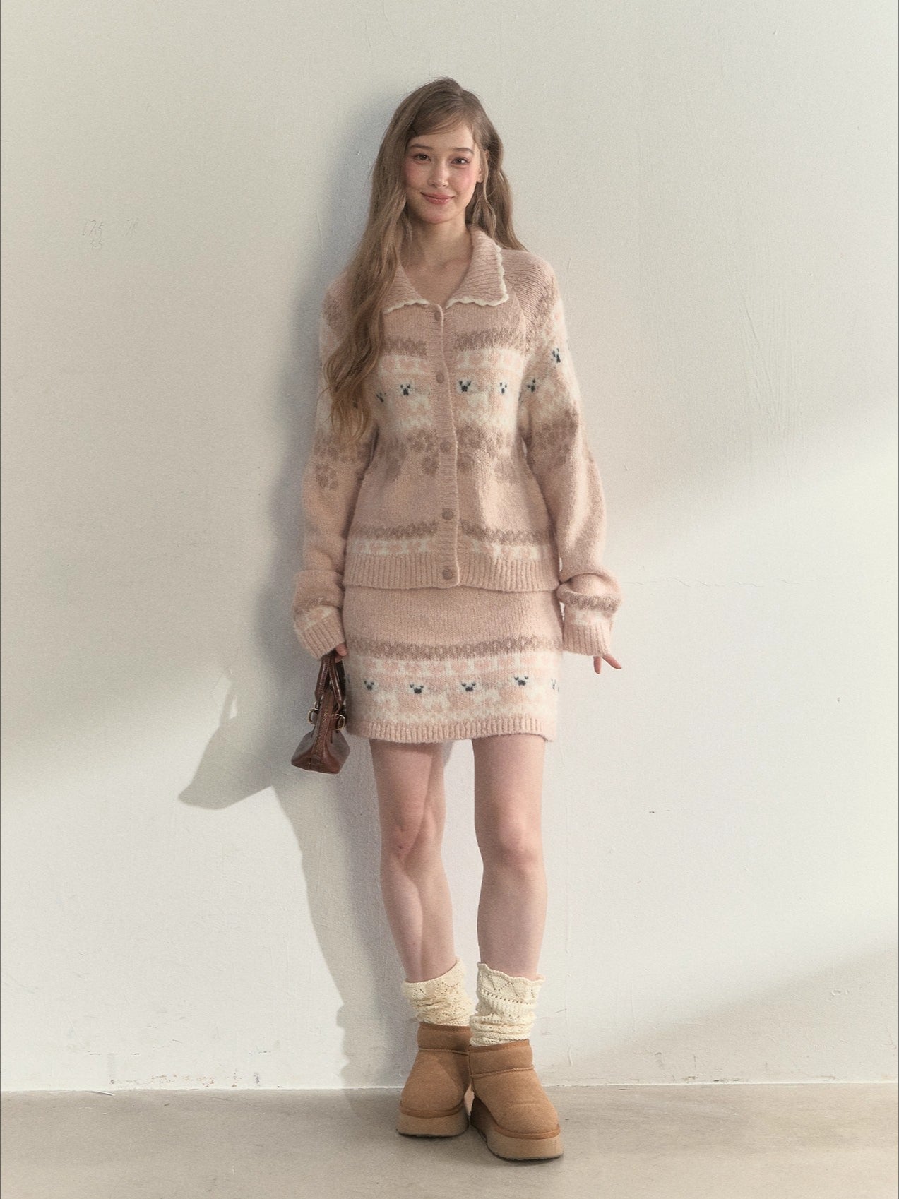 “Fair Isle Pup” Vintage Knit Set