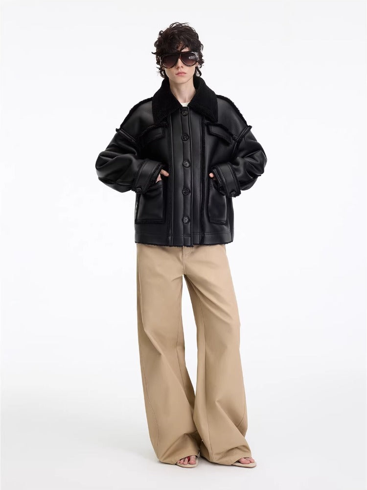 Khaki Leopard Pocket Pants