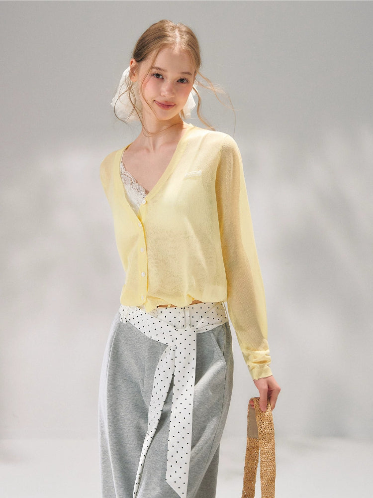Ice Silk Tie Cardigan