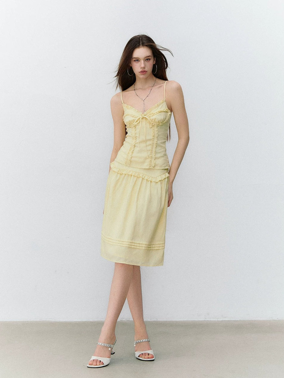 Butterfly Tie Tank Top & Skirt Set