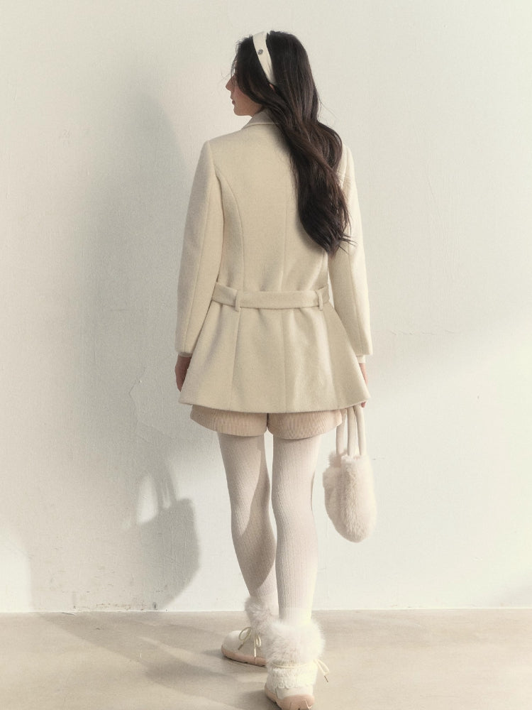 Double-Breasted Belted Coat
