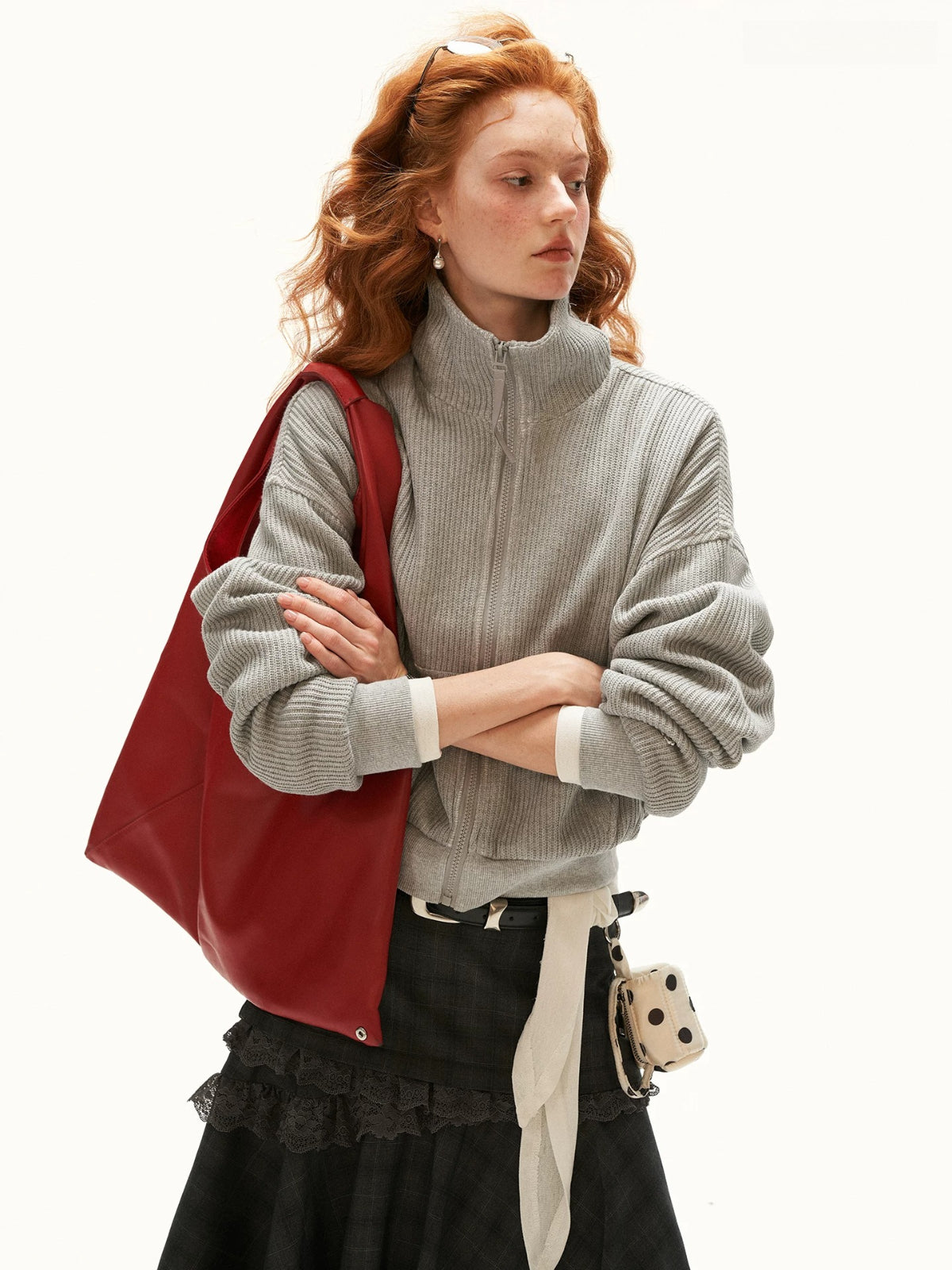 Structured Zip Knit Cropped Jacket