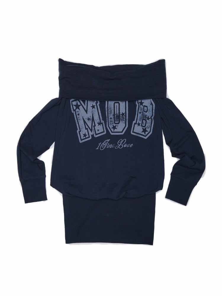 Off-Shoulder Printed Bodycon Dress