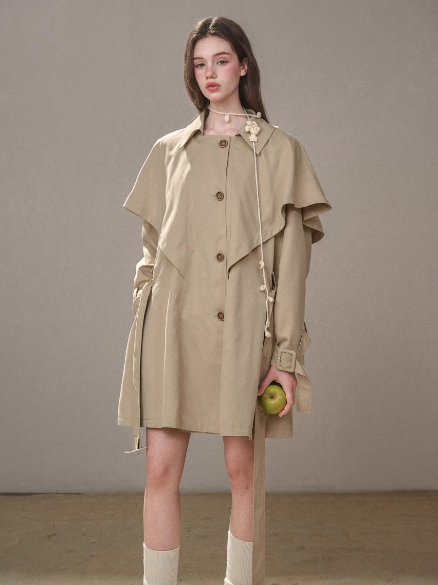 Comfy Chestnut Trench Coat