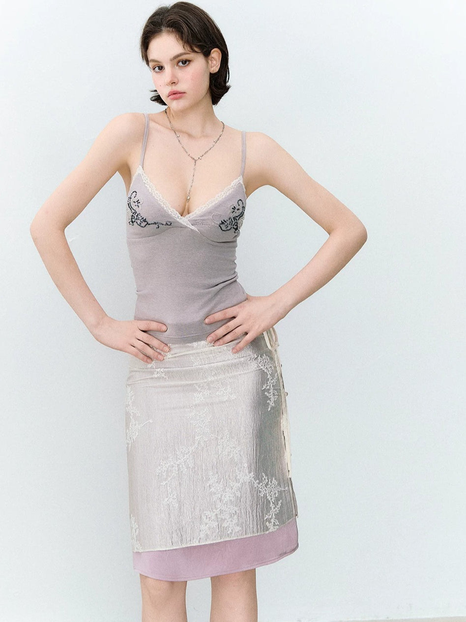 Beaded Lace Cami Top