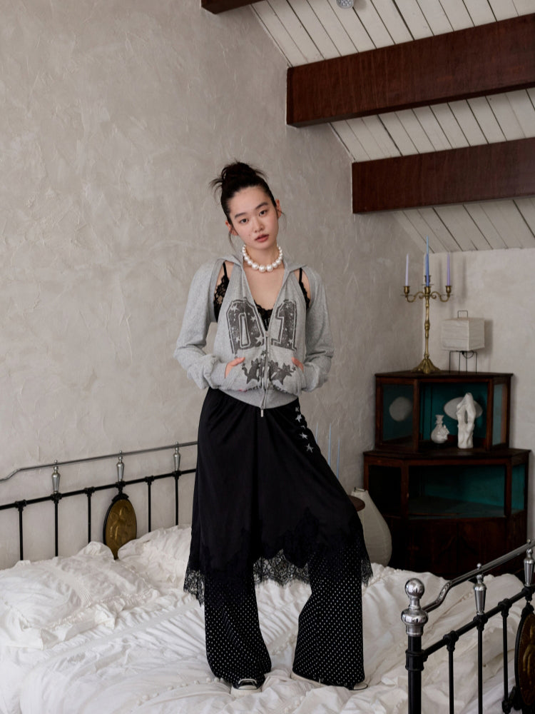 Hooded Backless Vest & Hoodie Set