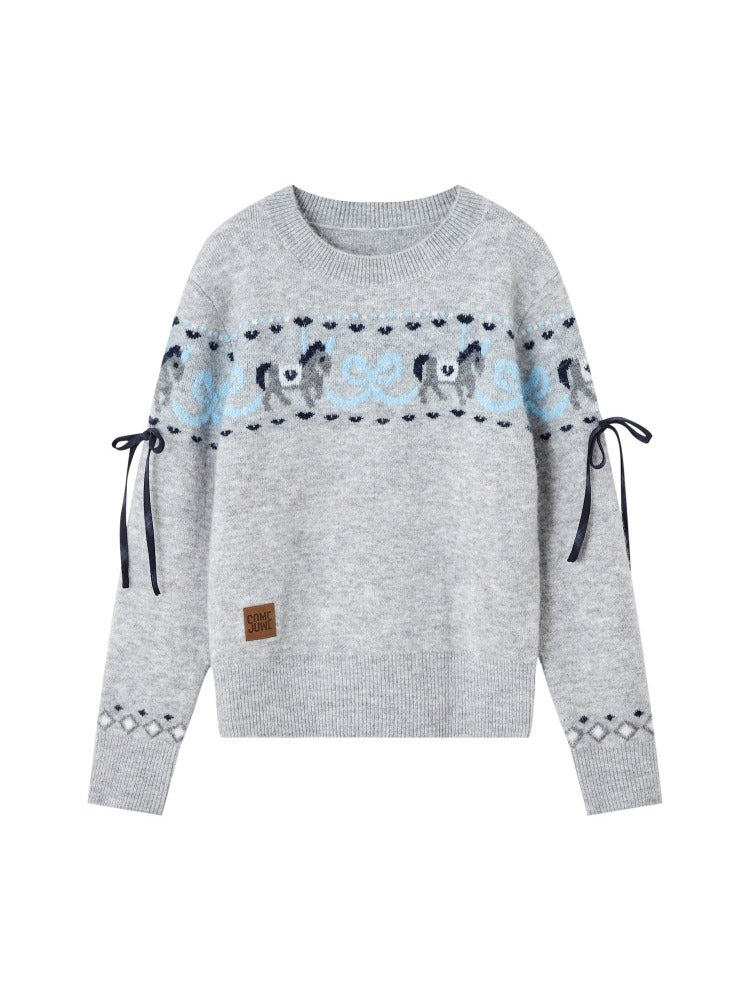 Carousel Jacquard Knit Sweater