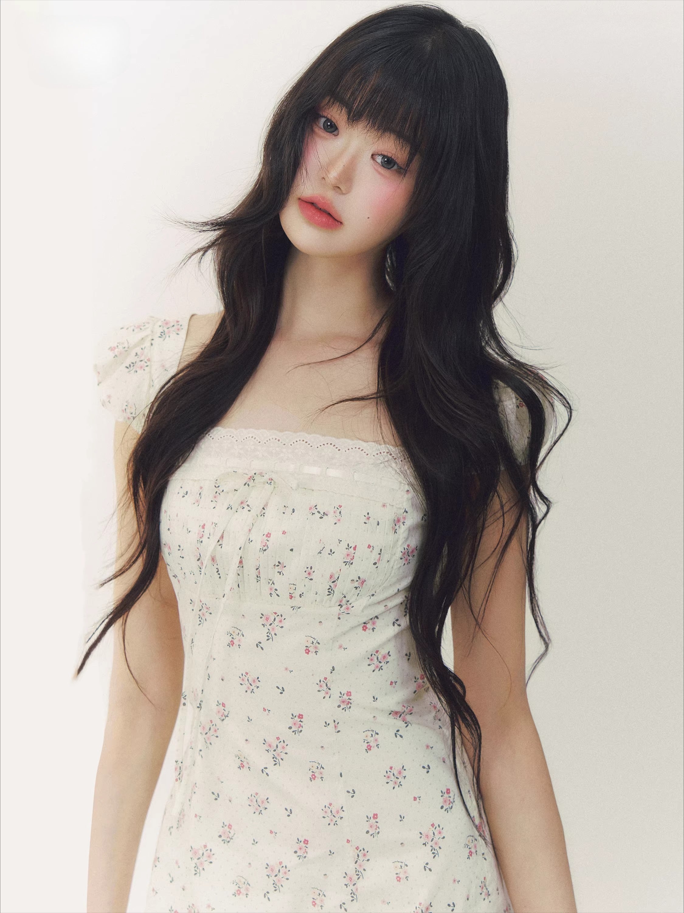 Floral Polka Waist Dress