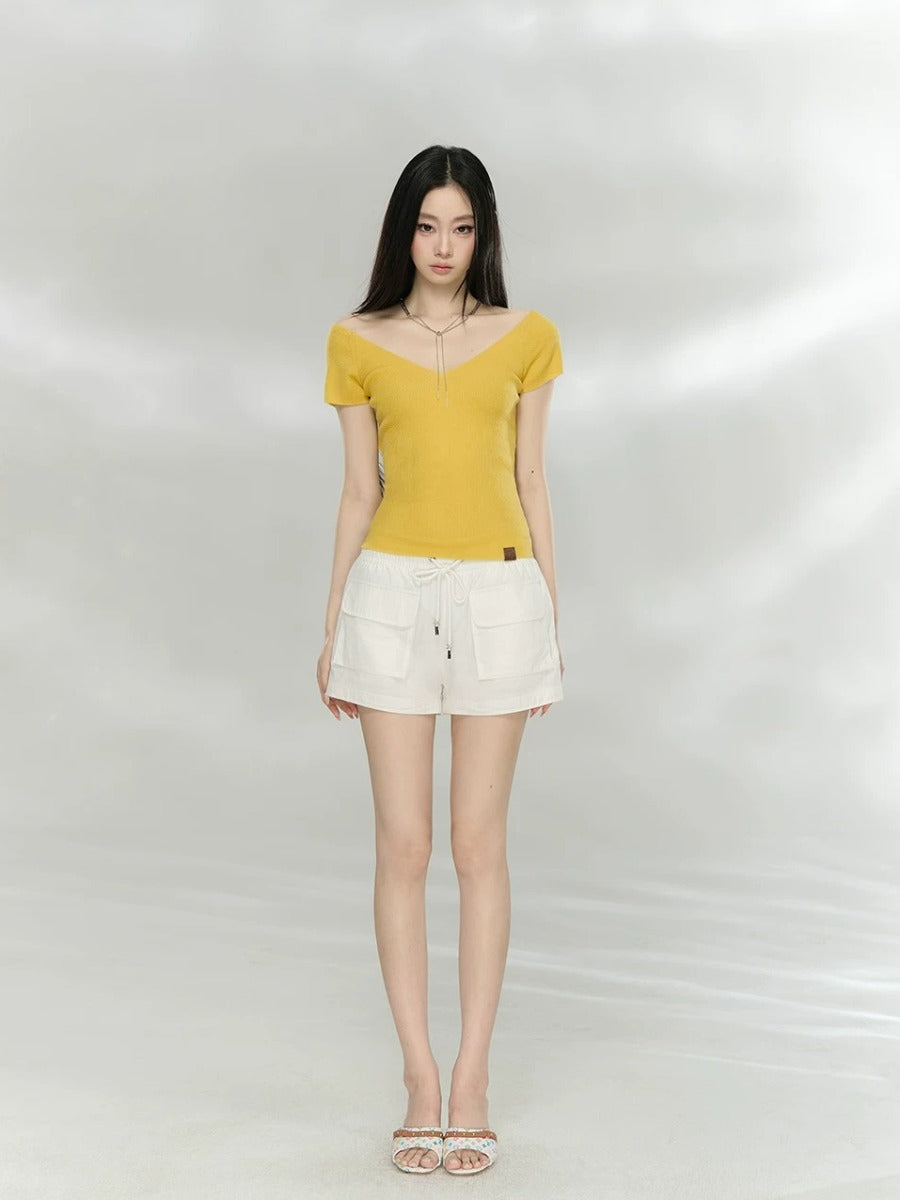 Back Tie Knit Top