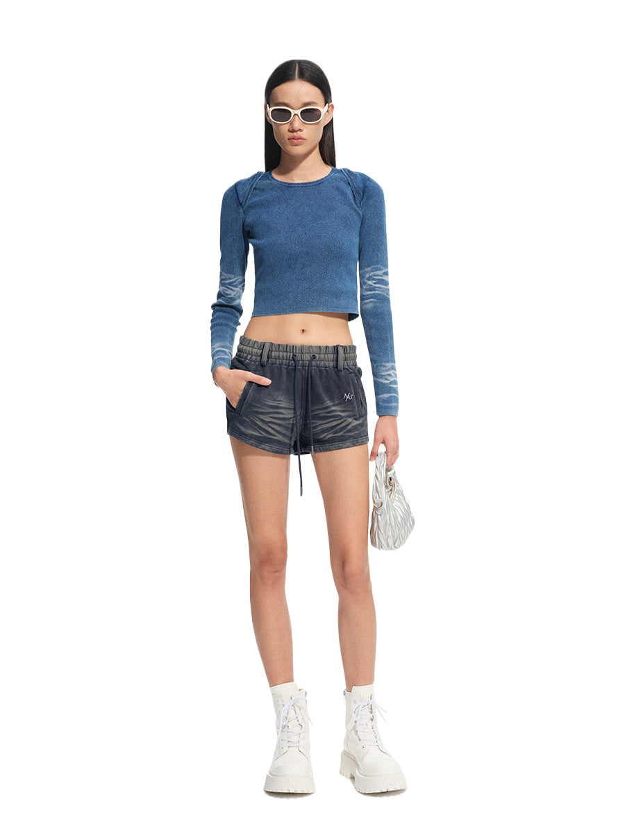 Volcano Distressed Denim Shorts