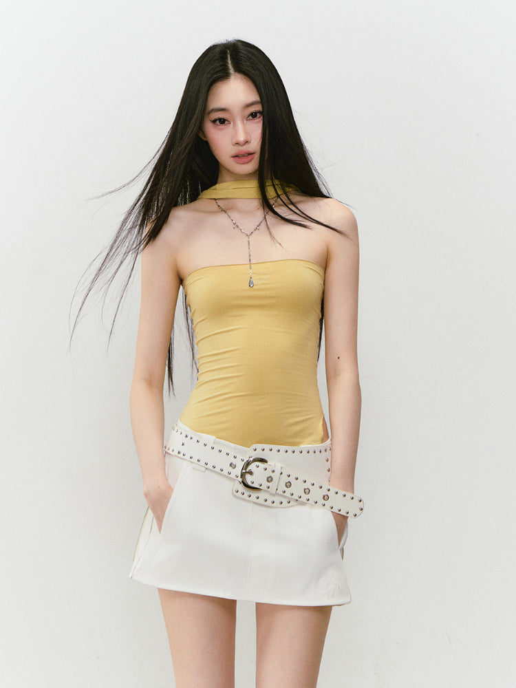 Casual Pencil Skirt with Double - Side Zippers