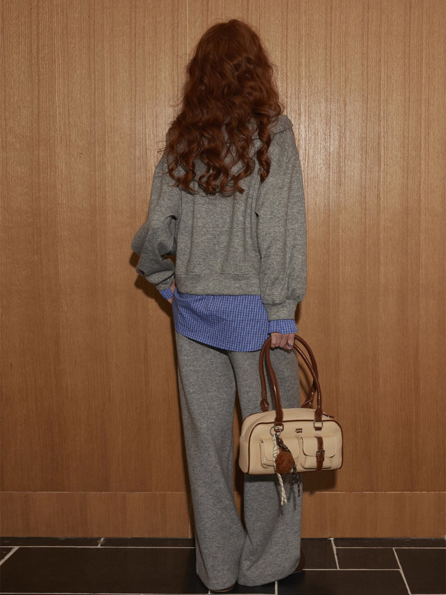 Plaid Layered Three-Piece Lounge Set