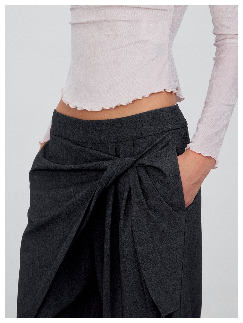 Twisted Wide Leg Trousers