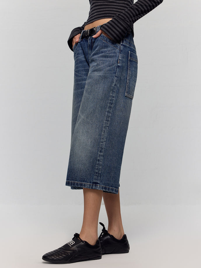 Removable Leg Design Wide-Leg Pants