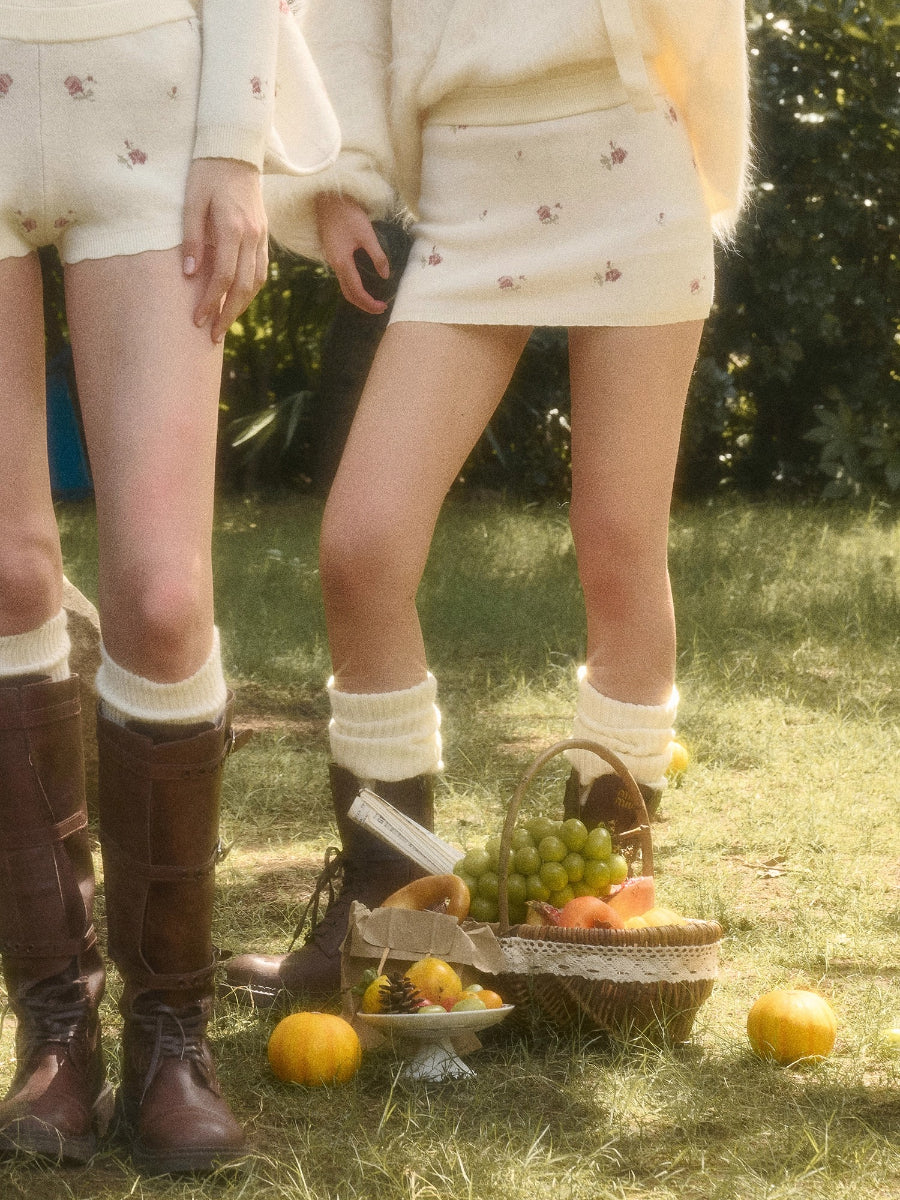Cosagach Floral Knit Cardigan & Bottoms Set