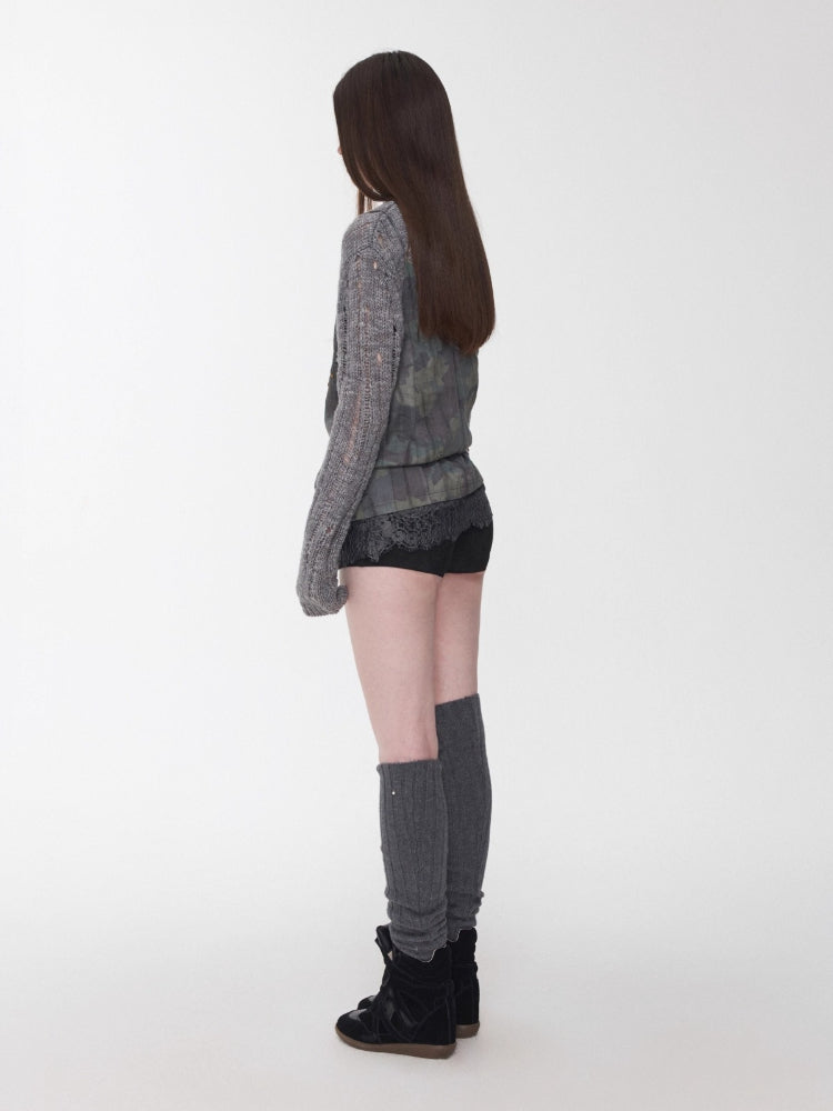 Suede Studded Cargo Shorts