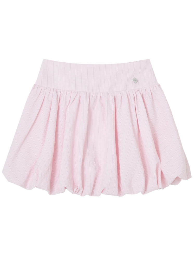 A-Line Bubble Pleated Short Skirt