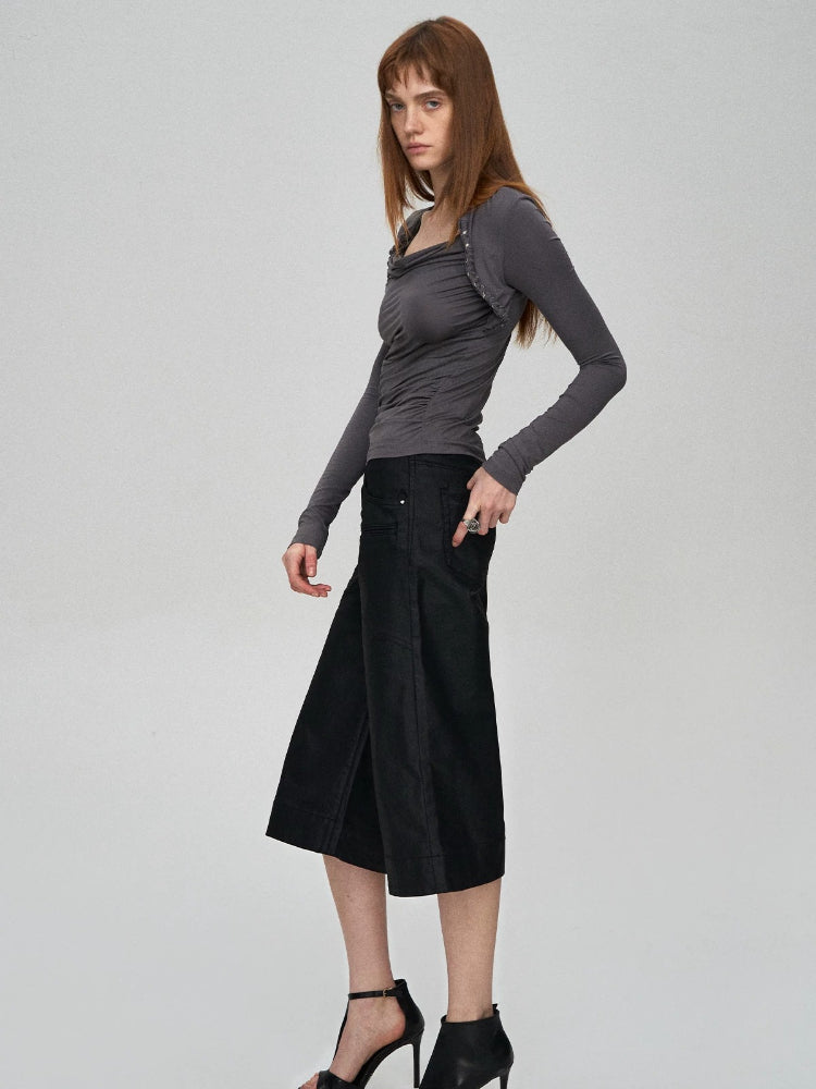 Lyocell Layered Ruched Tee