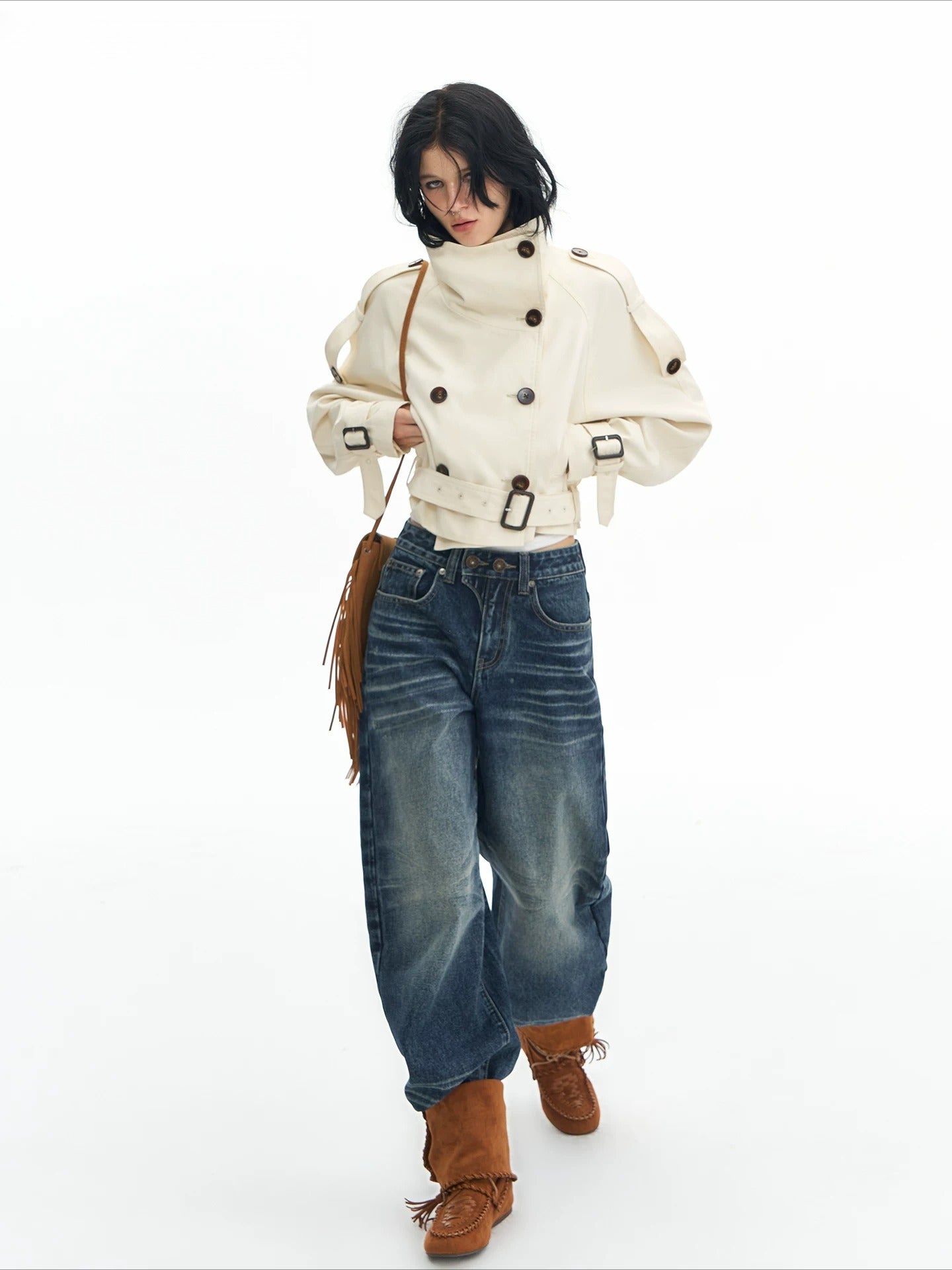 Stand Collar Trench Jacket