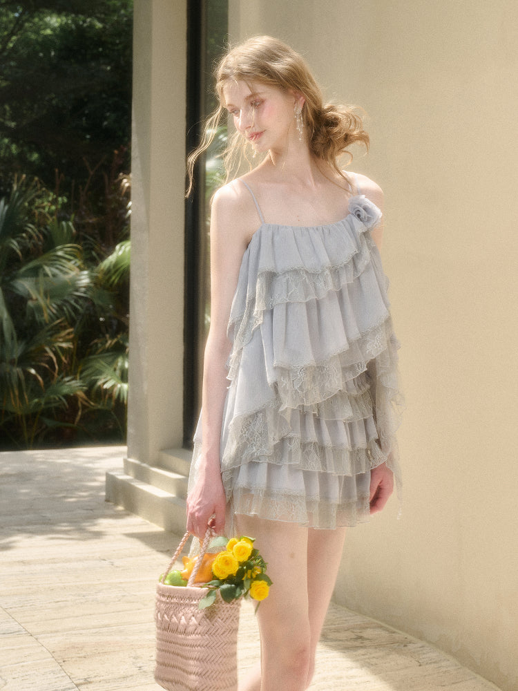 Fluffy Lace Fairy Camisole & Skirt Set